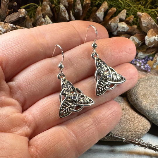Oak Ash Thorn Trinity Knot Earrings