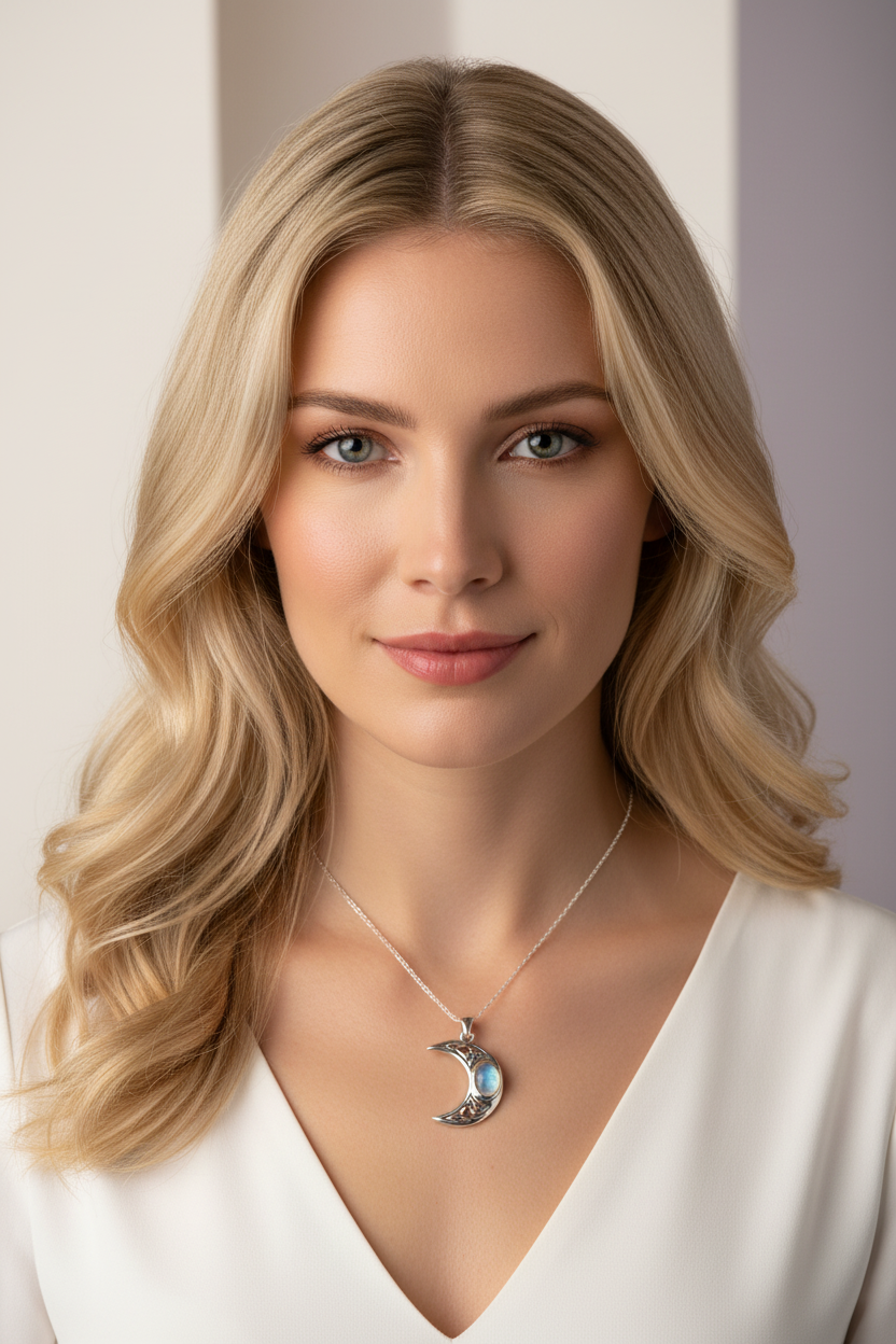 Arlynn Celtic Moon Necklace