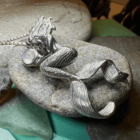 Moonstone Mermaid Necklace - 