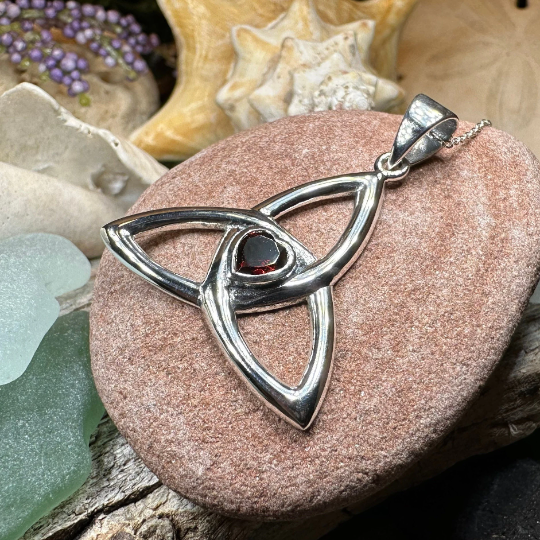 McKenna Trinity Knot Heart Necklace