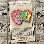 Protect Ya Specs 1.75" soft enamel pin