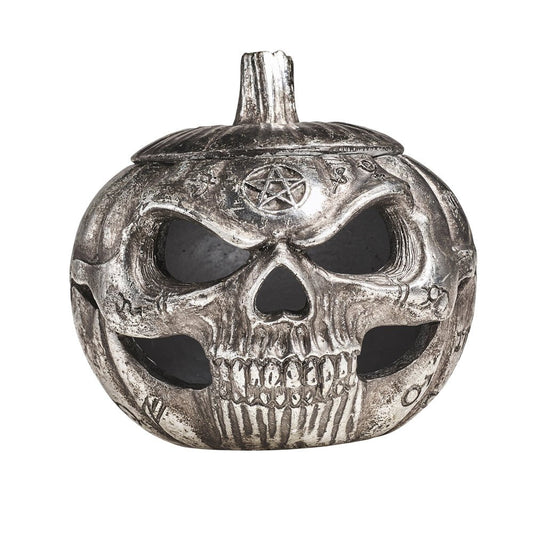 Pumpkin Skull Pot Trinket Box