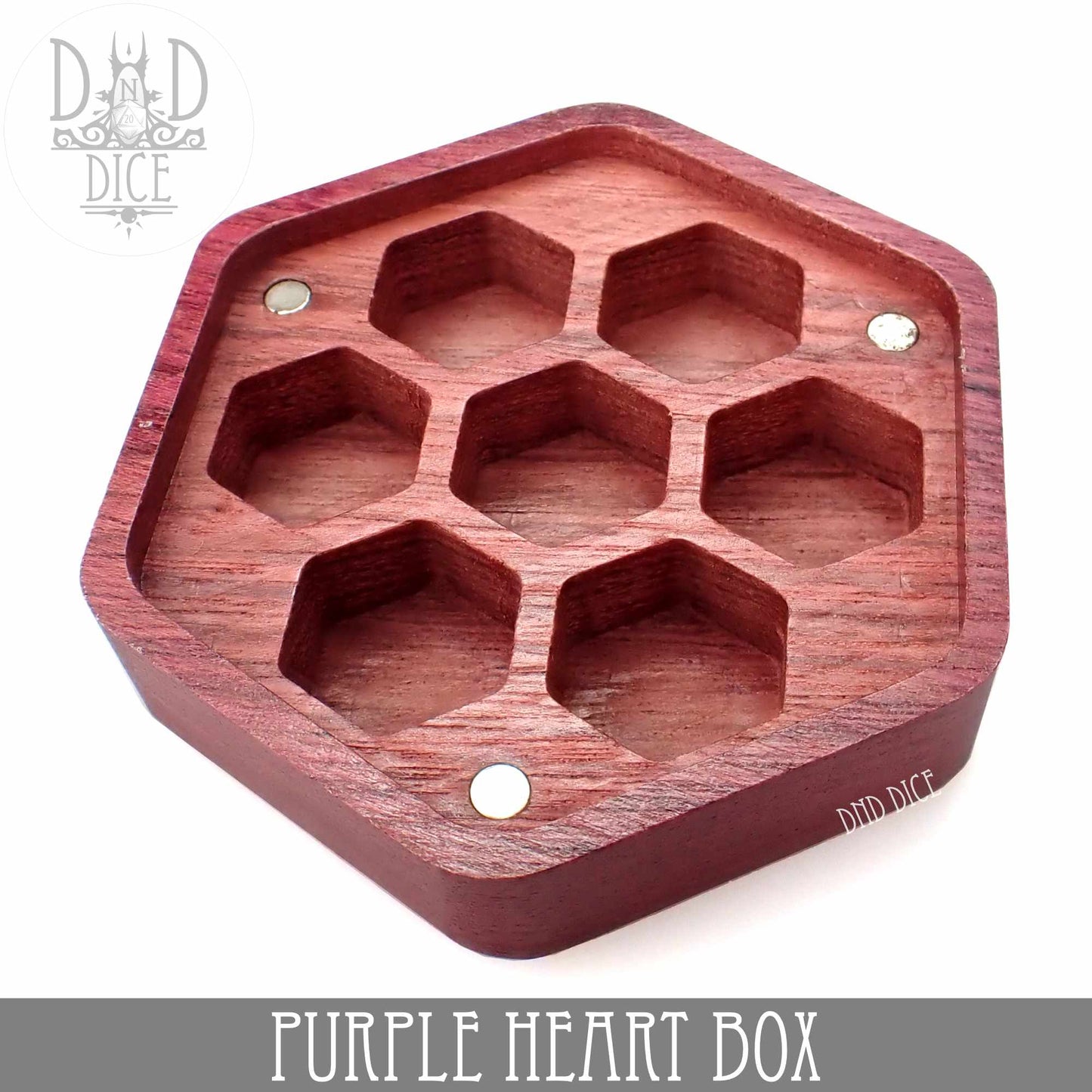 Purple Heart Wood Dice Box