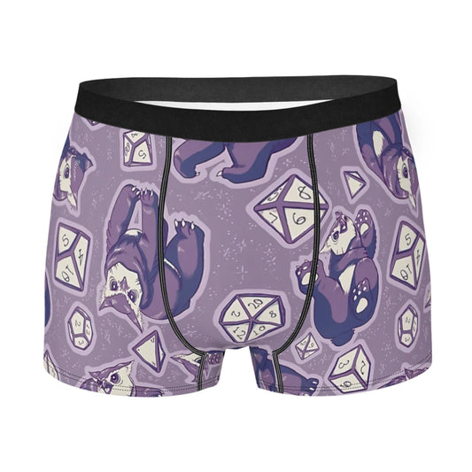 Purple Owlbears DnD Game Underpants Homme Panties Male Underwear Print Shorts Boxer Briefs