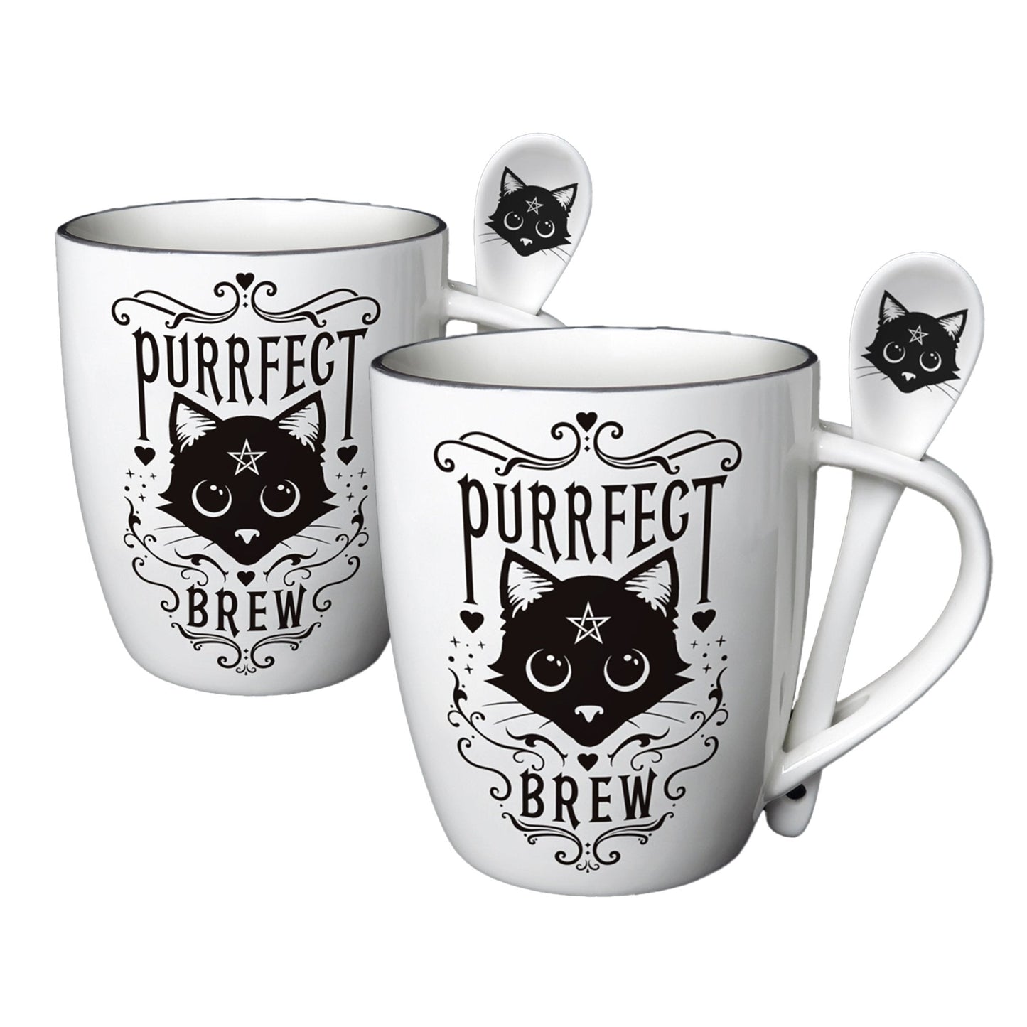 Purrfect Brew Mug and Spoon Set