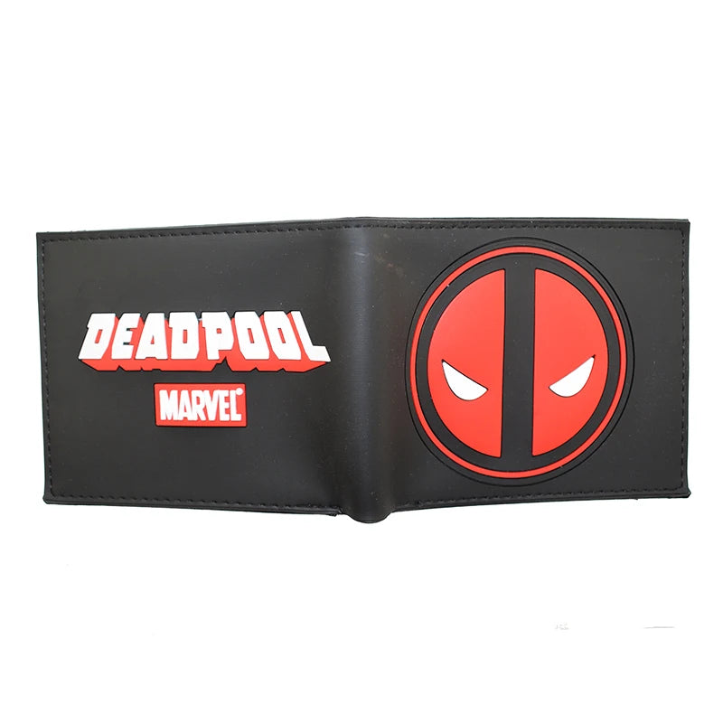 PVC Marvel Hero Deadpool Wallet Short Purse with Coin Pocket Gift for Boys Wholesale