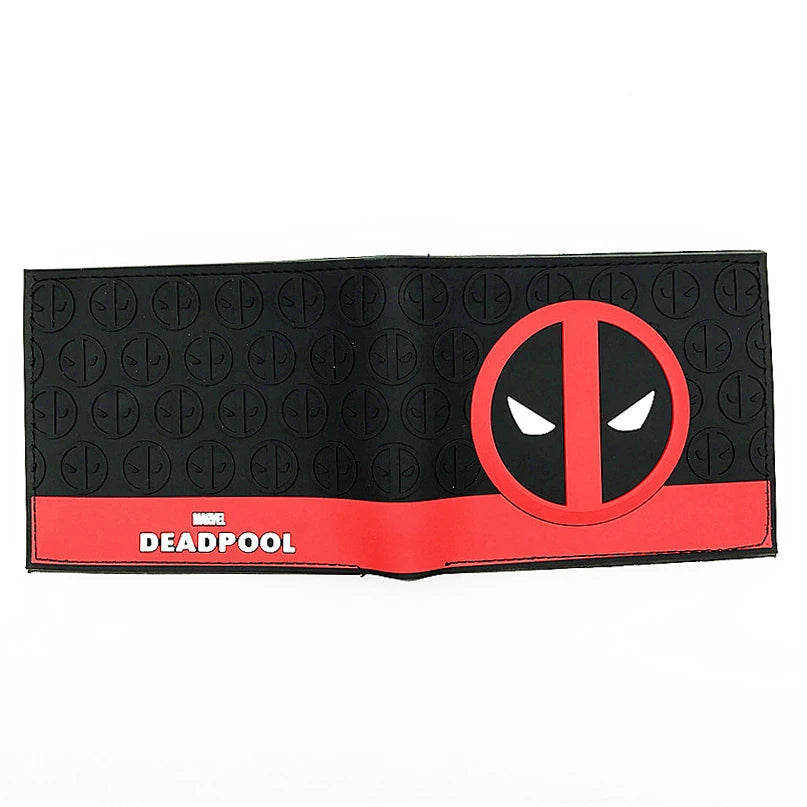 PVC Marvel Hero Deadpool Wallet Short Purse with Coin Pocket Gift for Boys Wholesale