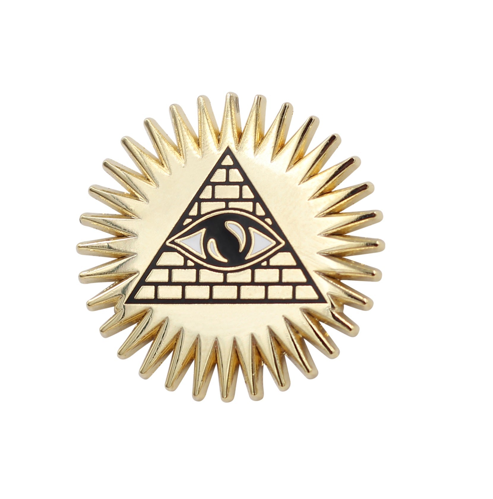 Real Sic Occult Pyramid & Eye Enamel Pin Mason Pin - Masonic Lapel Pin
