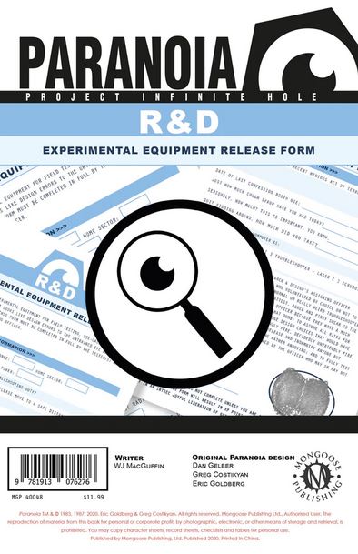 R&D Experimental Equipment Release Form