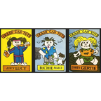 Vintage 1980s Trash Can Tots Complete Series Stickers 🗑️ NOS Vending Set, 10 Strips / 30 Characters
