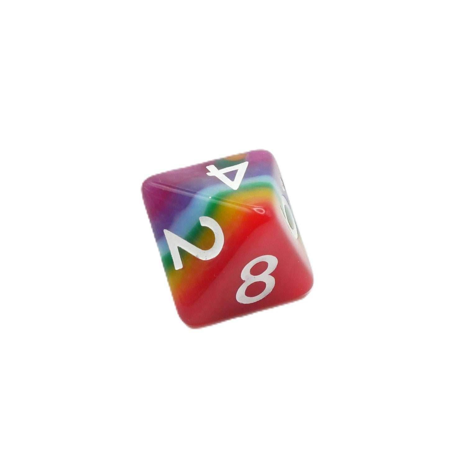 Rainbow Redux - 7 Piece DnD Dice Set | Acrylic RPG Gaming Dice - 