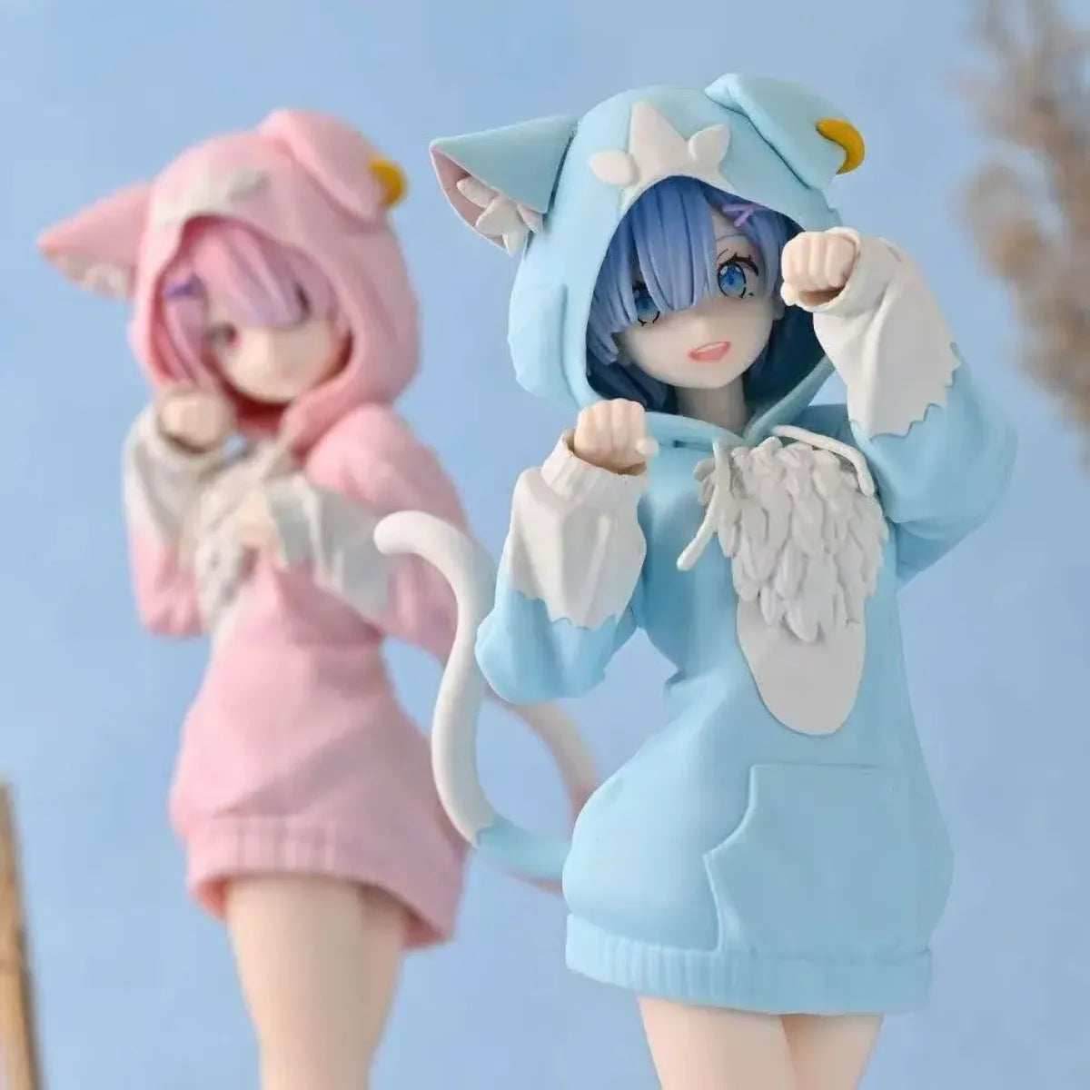 Rem & Ram Anime Figures - Pink