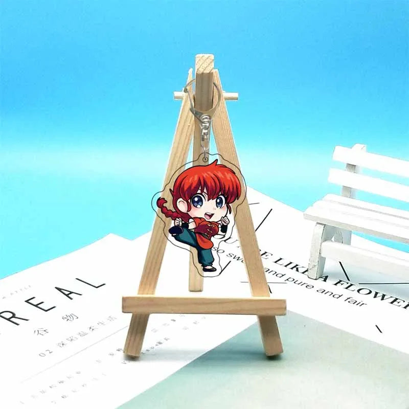 Ranma 1/2 Tendou Akane Anime Acrylic Keychain Friends Gift Girl Pendant Jewelry Cute Creative Fashion Key Ring Bag Charms