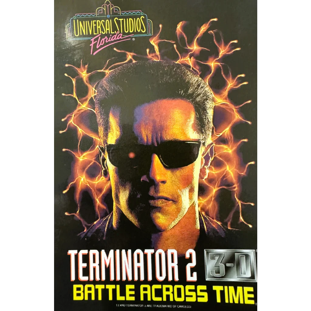 1996 Terminator 2: 3‑D Postcard — Universal Studios Attraction Memorabilia