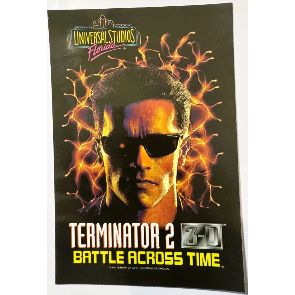 1996 Terminator 2: 3‑D Postcard — Universal Studios Attraction Memorabilia
