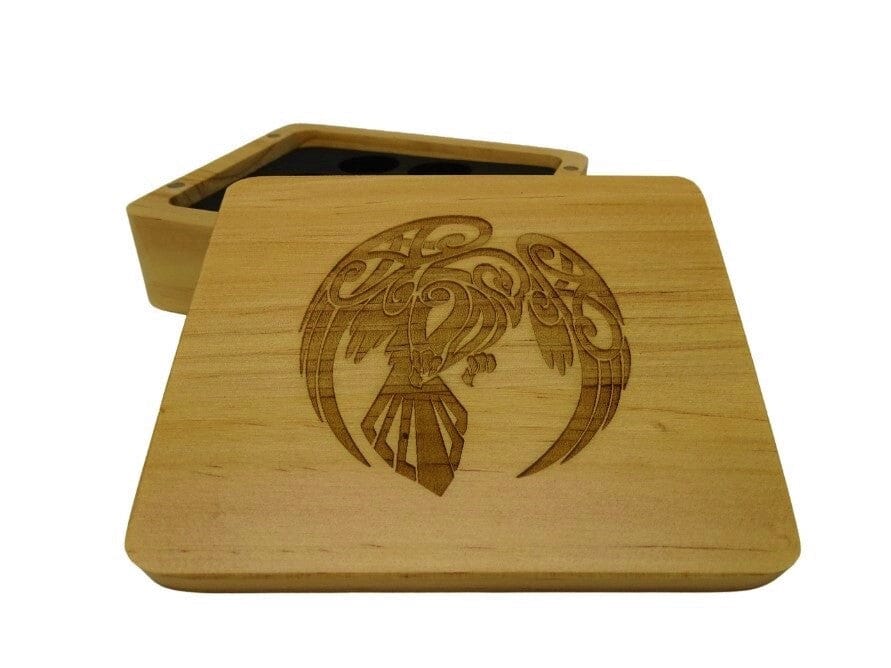 Raven Wooden Dice Case