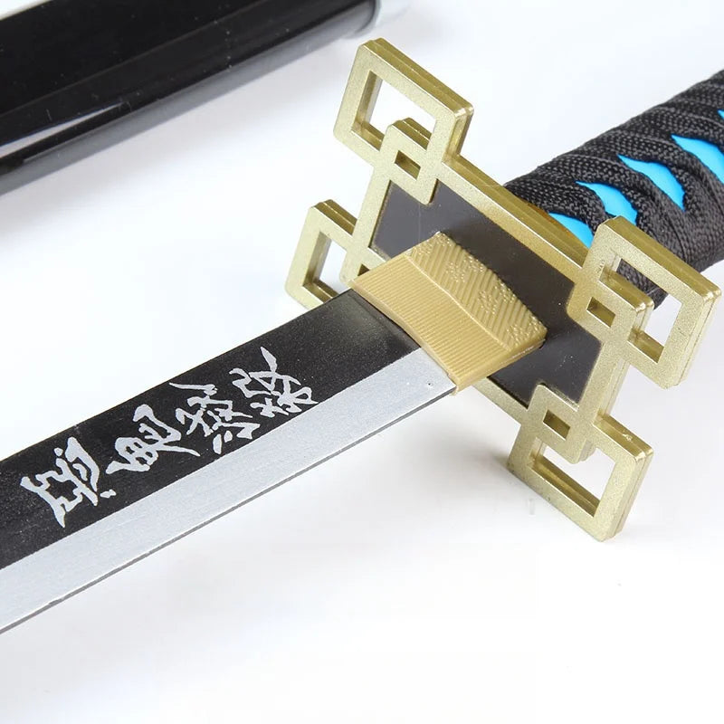 Real Size Demon Slayer Katana Anime Kimetsu No Yaiba Mitsuri Cosplay Prop Ninja Knife Japanese Samurai Sword Weapon Kid Toy Gift