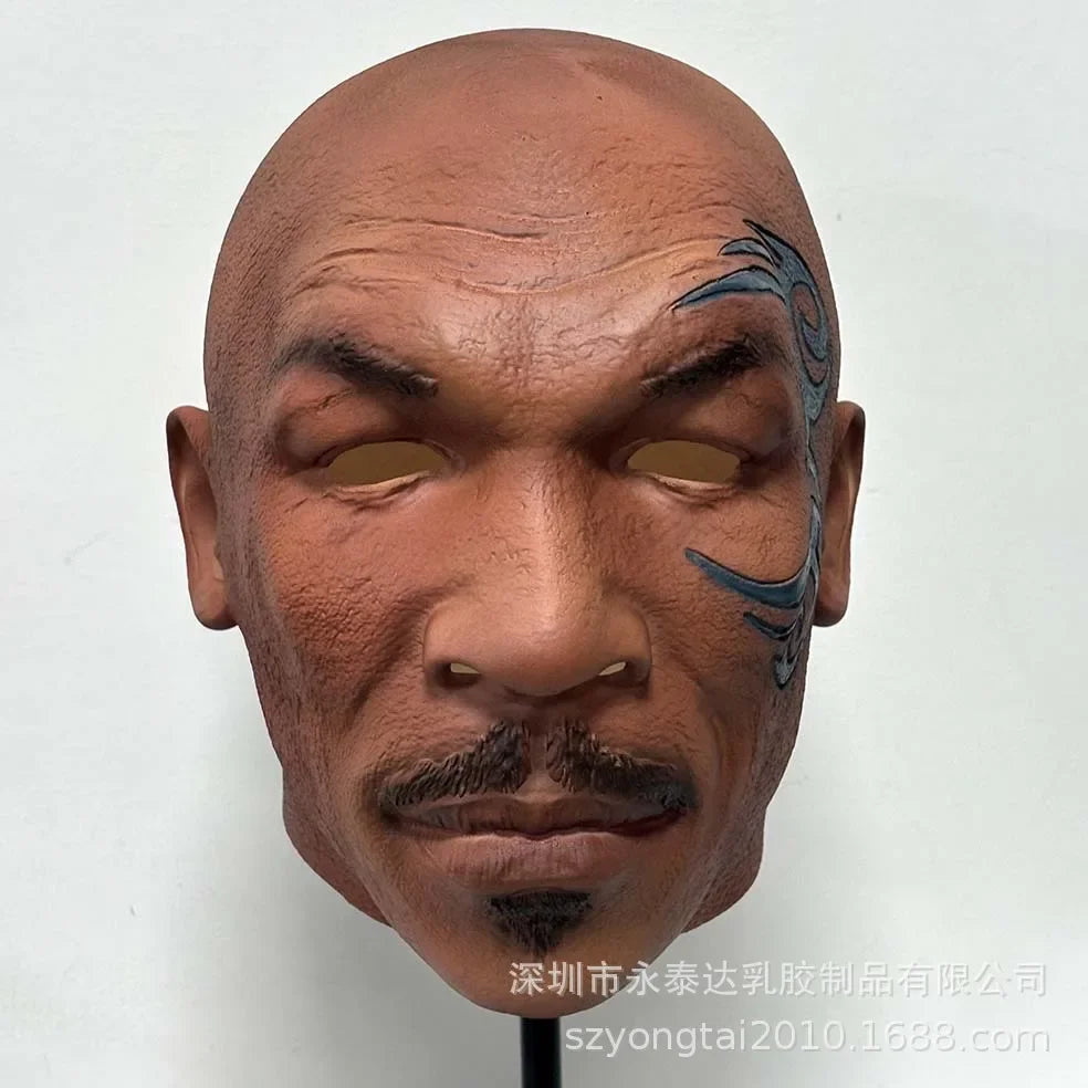 Realistic Mike Tyson Mask Helmet Halloween Boxing Champion Head Fans Support Cosplay Jack Paul Latex Mask