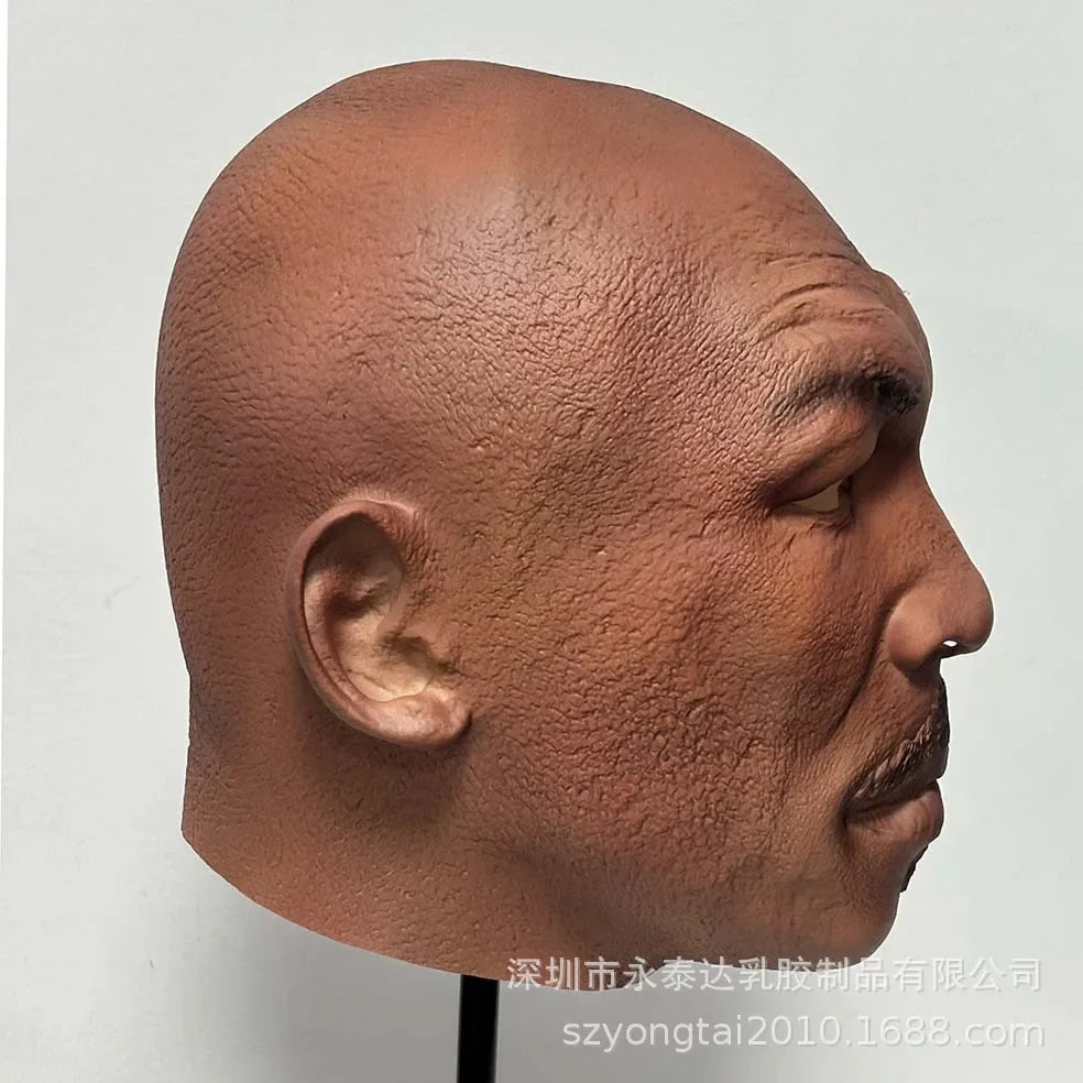 Realistic Mike Tyson Mask Helmet Halloween Boxing Champion Head Fans Support Cosplay Jack Paul Latex Mask