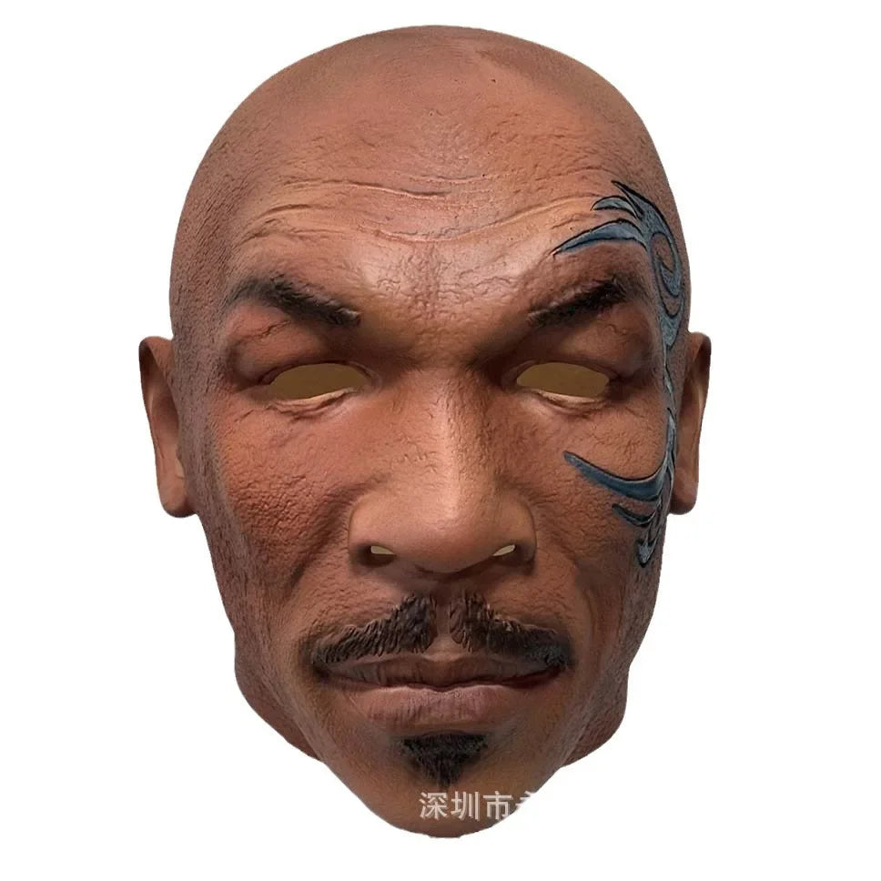 Realistic Mike Tyson Mask Helmet Halloween Boxing Champion Head Fans Support Cosplay Jack Paul Latex Mask