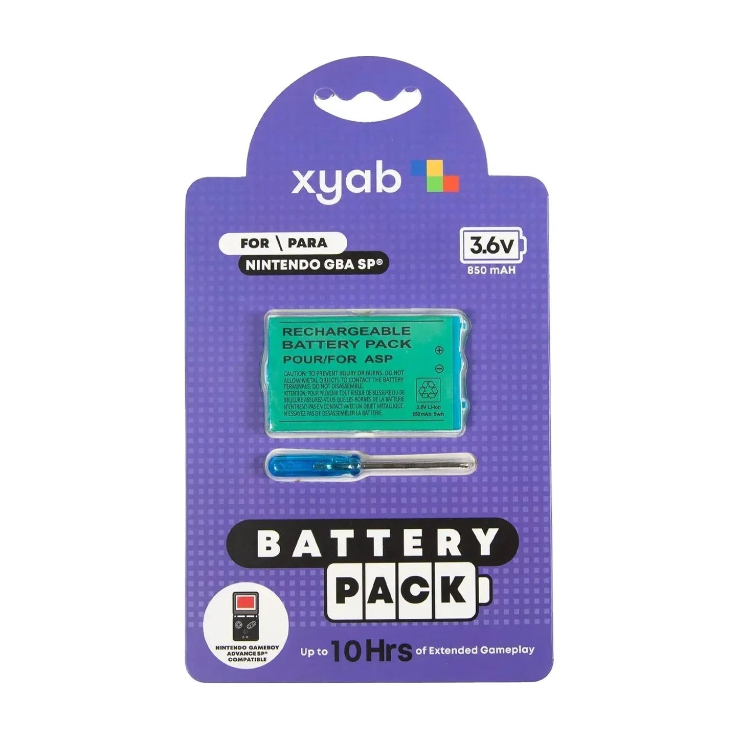 Rechargeable Battery Pack for Gameboy Advance SP® (XYAB)