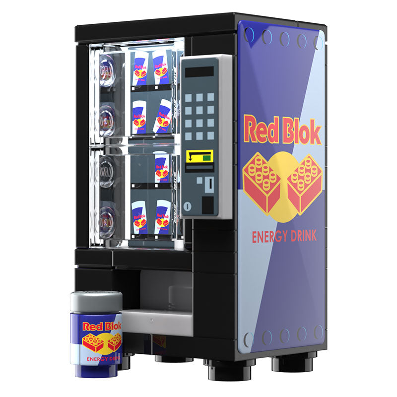 Red Brick Energy Drink Vending Machine made using LEGO parts - B3 Customs