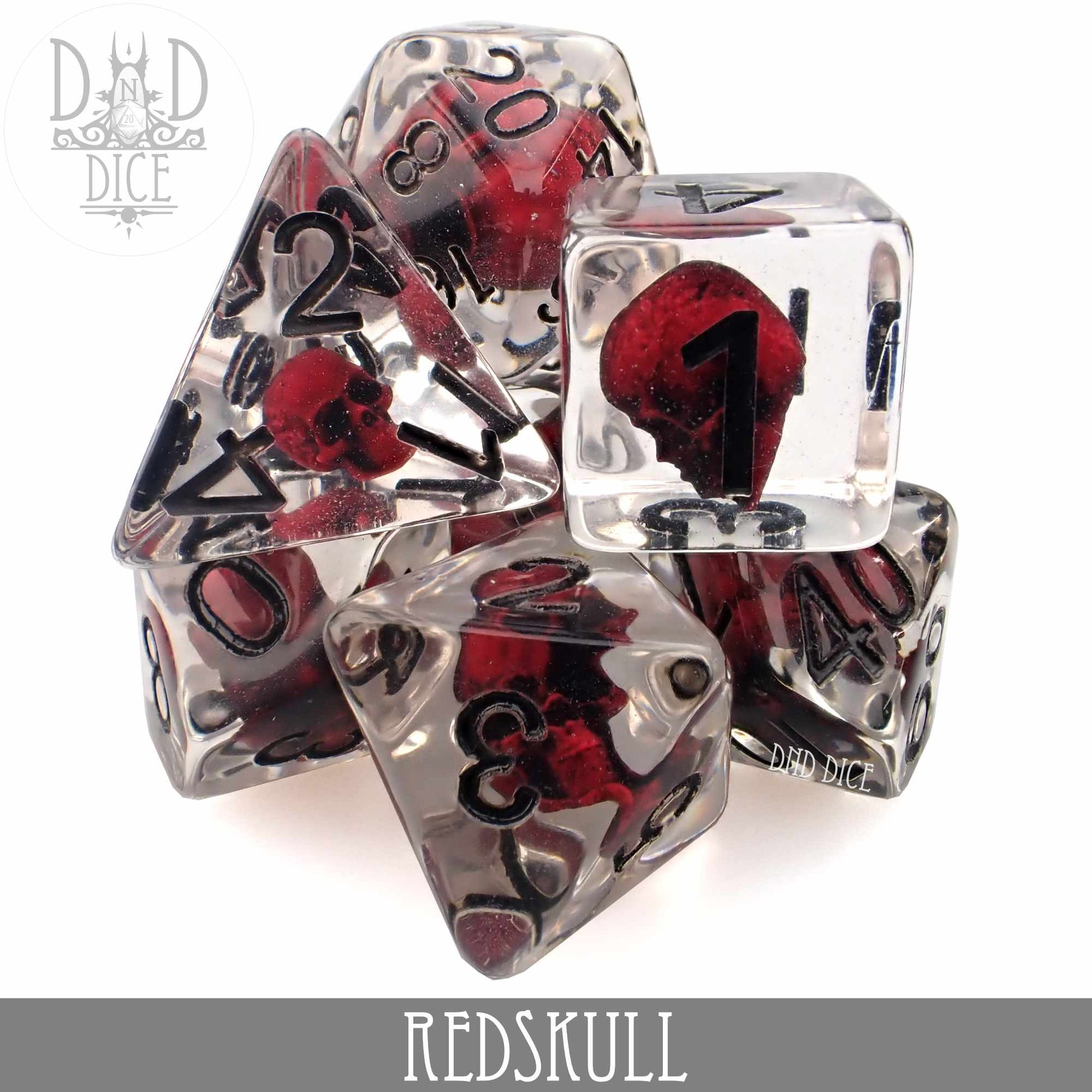 Red Skull Dice Set