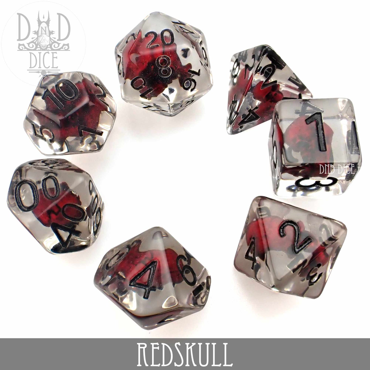 Red Skull Dice Set