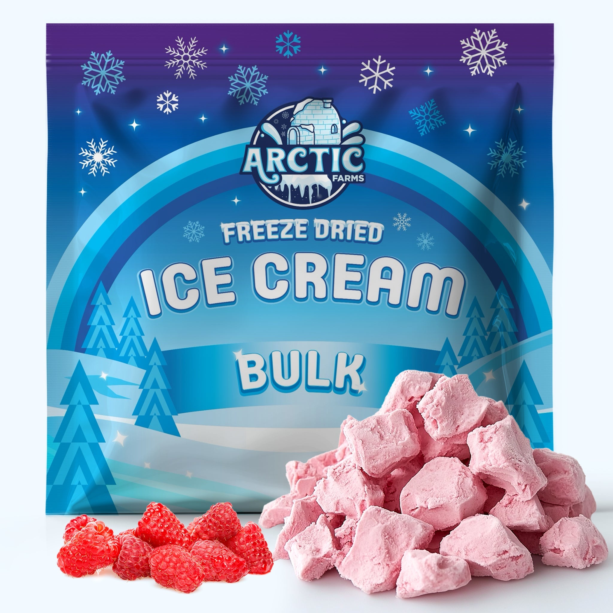 Freeze Dried Ice Cream That Does Not Melt (Bits) Red Raspberry