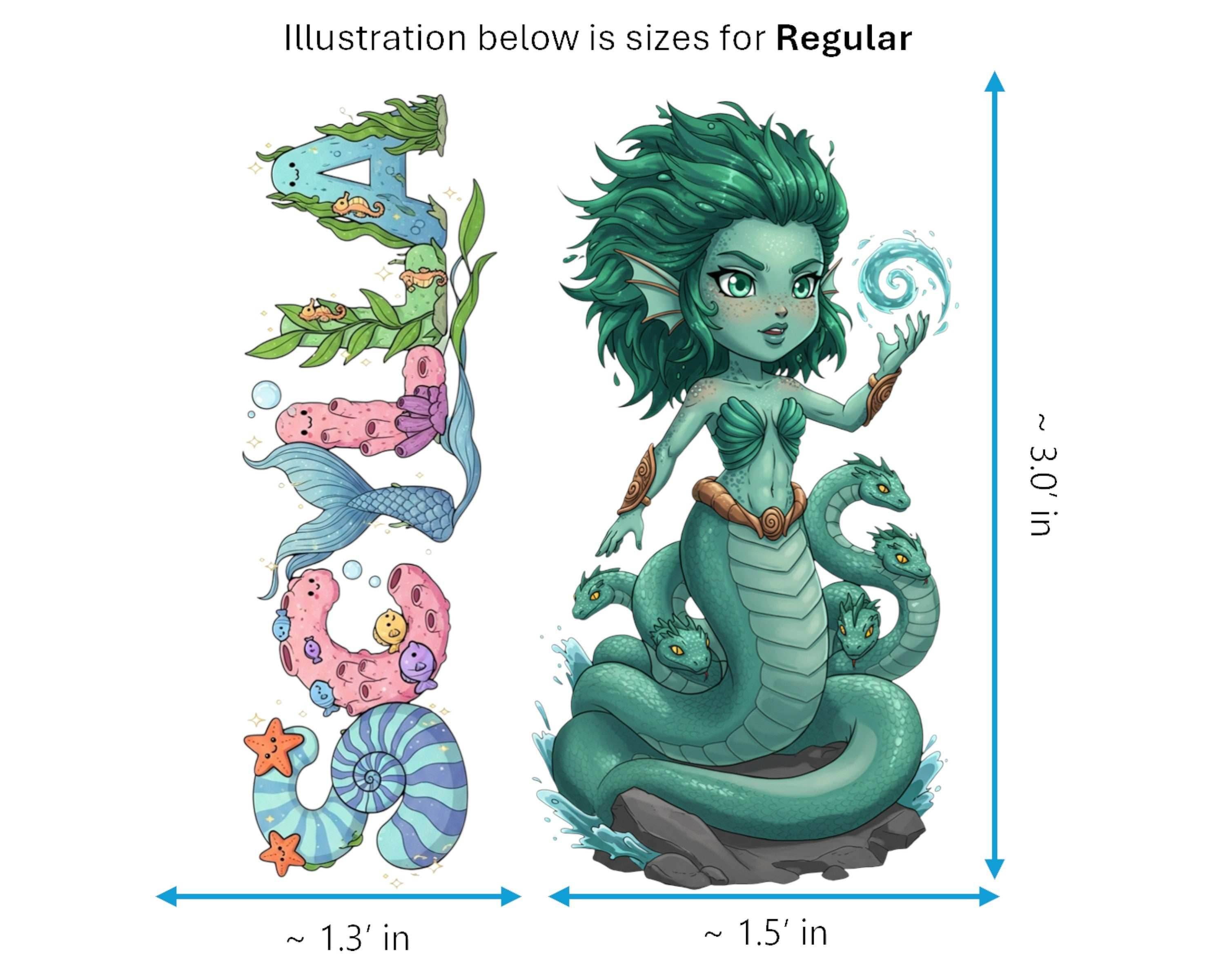Scylla Sticker and Magnet - Terror of the Strait Mythkins™ – Greek Sea Monster | Waterproof & UV-Proof - Sticker / Regular