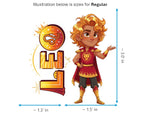 Leo Sticker and Magnet - the Regal Lion Horoskins™ – Zodiac Fire Sign | Waterproof & UV-Proof - Sticker / Regular
