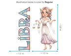 Libra Sticker and Magnet - Scales of Justice Horoskins™ – Zodiac Air Sign | Waterproof & UV-Proof - Sticker / Regular
