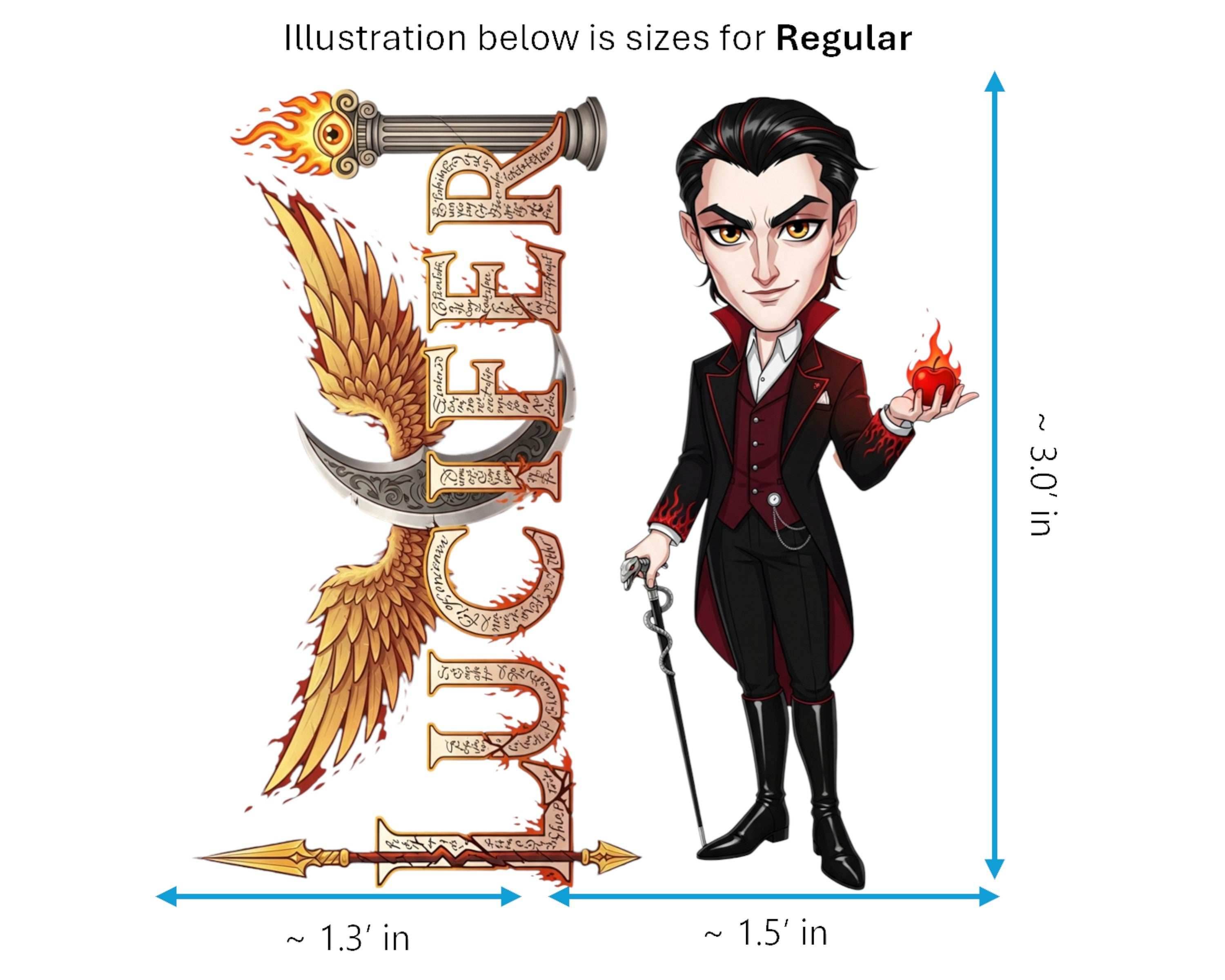 Lucifer Sticker and Magnet - the Light-Bringer Biblikins™ – The Fallen Angel | Waterproof & UV-Proof - Sticker / Regular