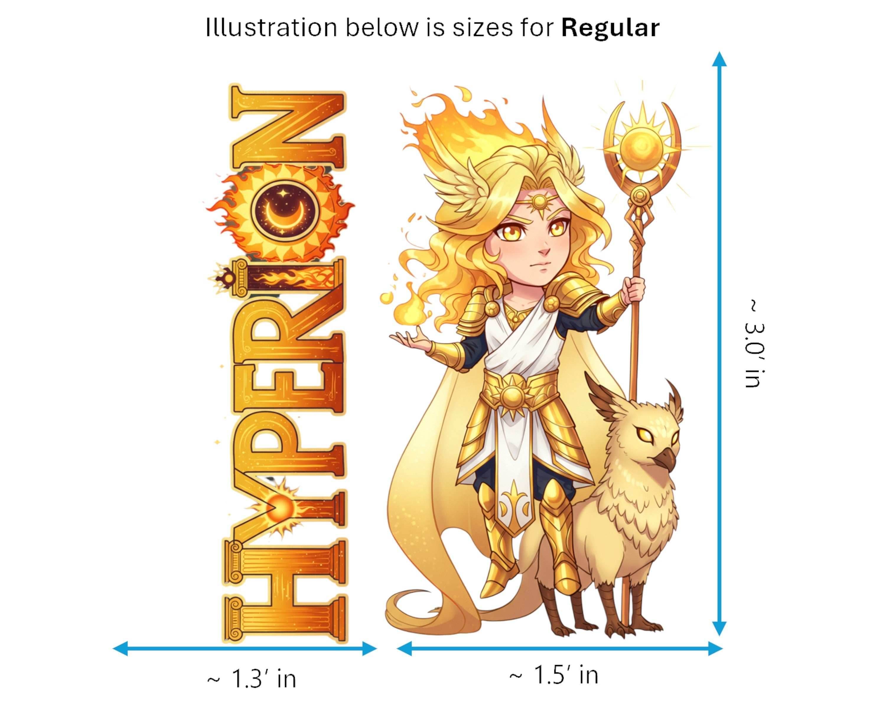 Hyperion Sticker and Magnet - Lord of Light Mythkins™ – Titan God of Light | Waterproof & UV-Proof - Sticker / Regular