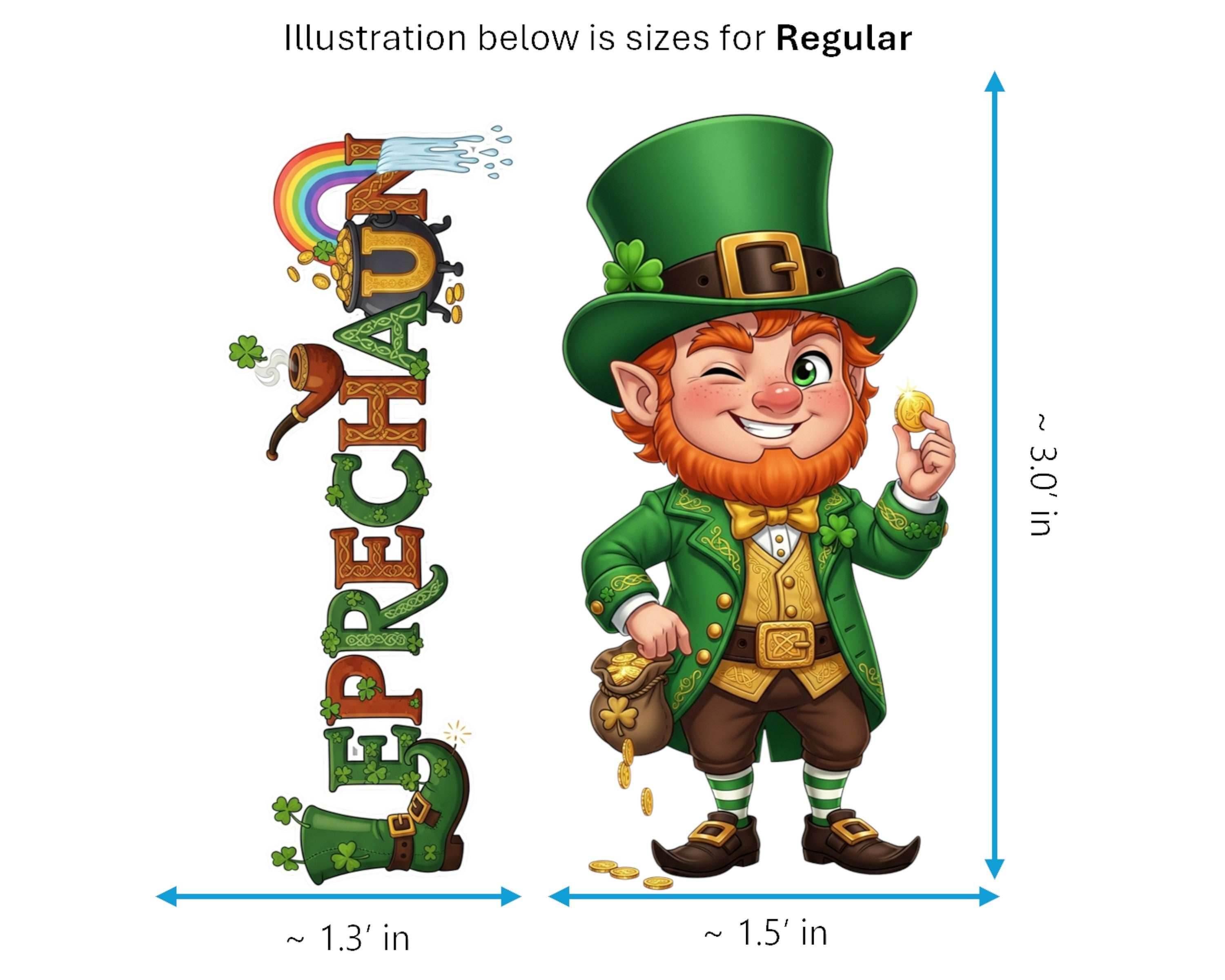 Leprechaun Sticker and Magnet - Guardian of the Gold Mythkins™ – Irish Folklore Fairy | Waterproof & UV-Proof - Sticker / Regular
