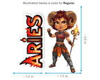 Aries Sticker and Magnet - Fire-Hearted Ram Horoskins™ – Zodiac Fire Sign | Waterproof & UV-Proof - Sticker / Regular