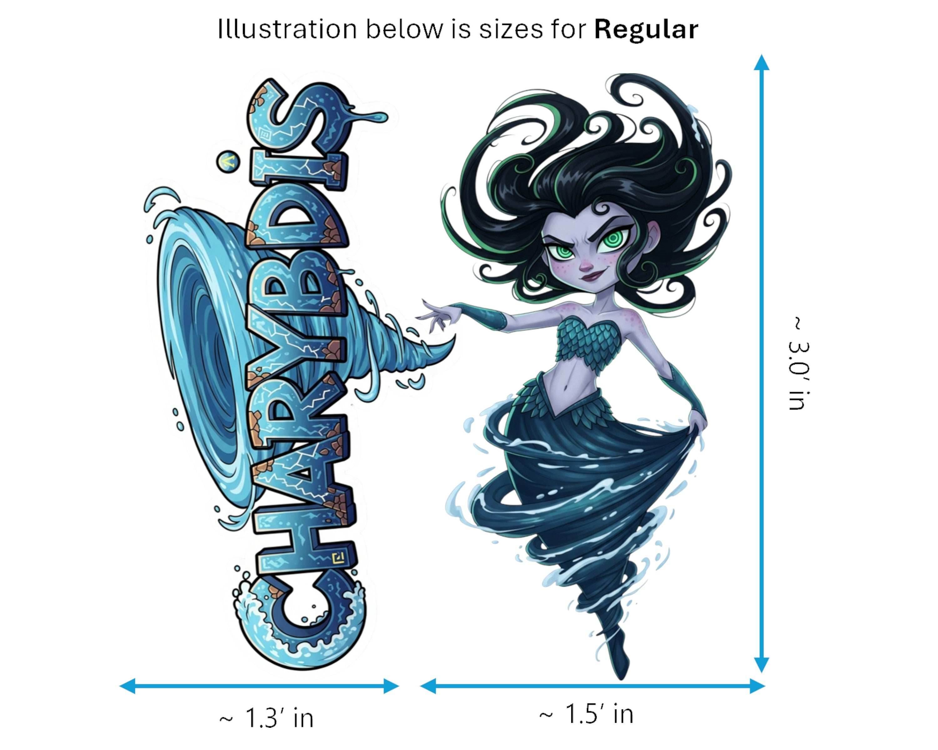 Charybdis Sticker and Magnet - Living Whirlpool Mythkins™ – Greek Sea Monster | Waterproof & UV-Proof - Sticker / Regular