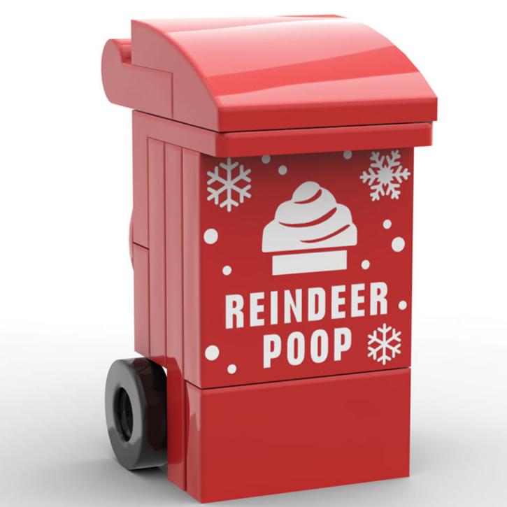 Reindeer Poop Waste Can made using LEGO parts - B3 Customs