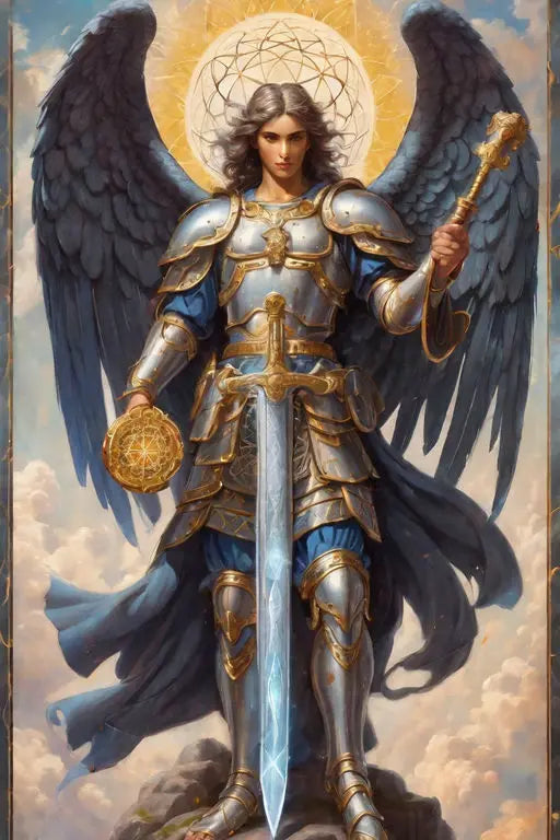 Renaissance Angels Poster Prints For Gallery Living Room Home Decor Archangel Michael With A Sword Canvas Painting Wall Art