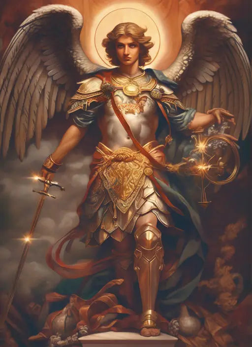 Renaissance Angels Poster Prints For Gallery Living Room Home Decor Archangel Michael With A Sword Canvas Painting Wall Art