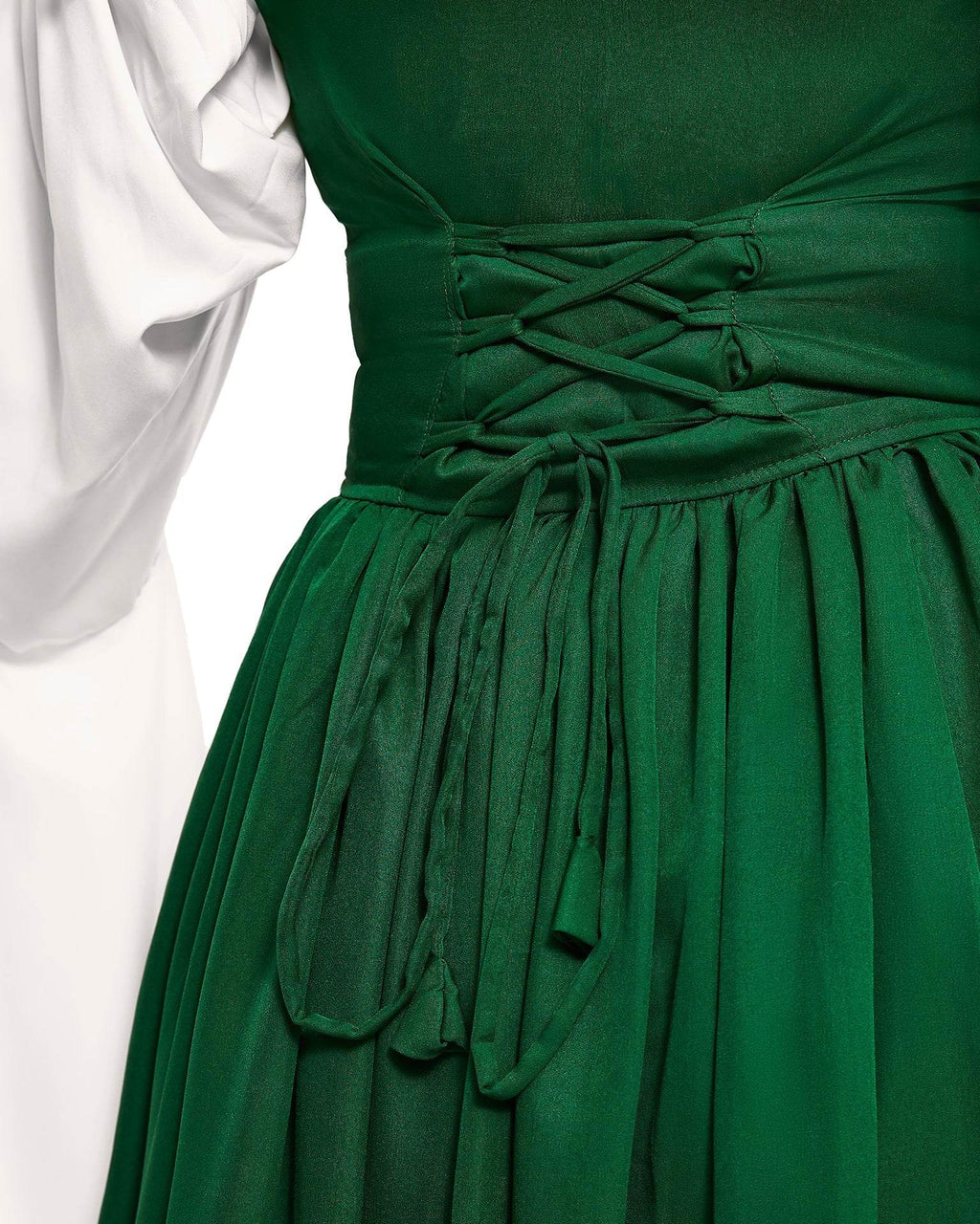 Renaissance Faire 2 piece Full Costume Irish Dress & Long-Sleeved Chemise - XXS/XS / Charcoal