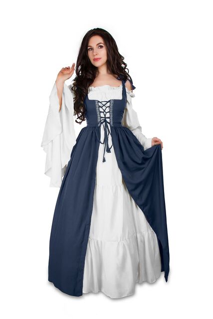 Renaissance Faire 2 piece Full Costume Irish Dress & Long-Sleeved Chemise