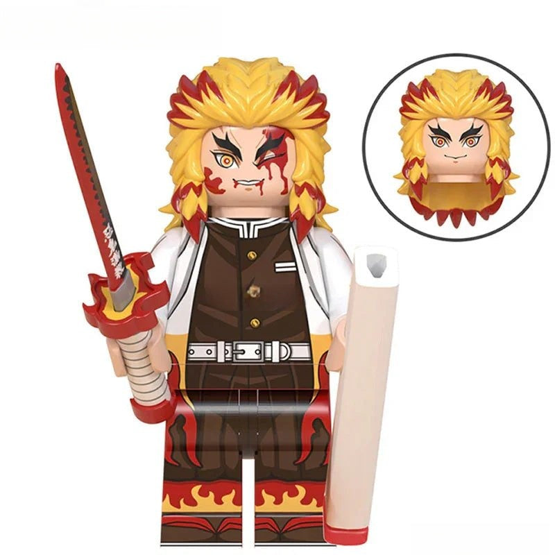 Rengoku Kyoujurou Demon Slayer Anime Lego Minifigures Custom Toys 1