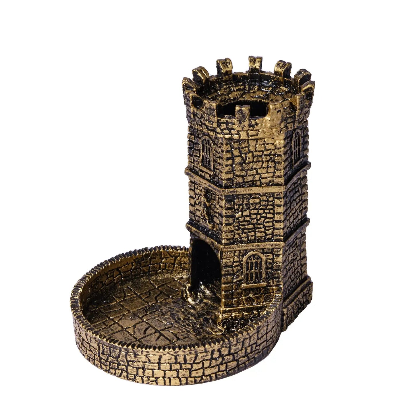 Resin Dice Tower Die Roller Castle Rolling Case City Wall Ancient Tower for DND, Board Game, D&D, RPG, Desktop Decoration