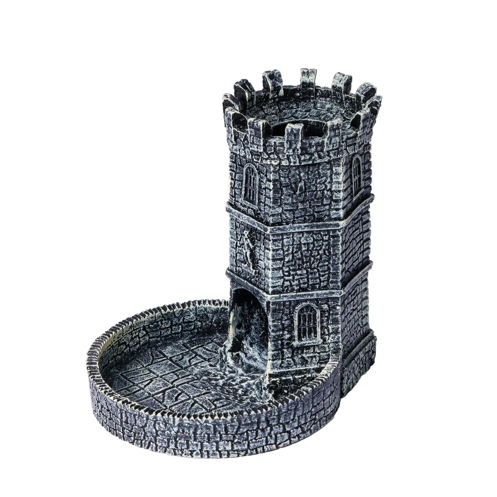 Resin Dice Tower Die Roller Castle Rolling Case City Wall Ancient Tower for DND, Board Game, D&D, RPG, Desktop Decoration