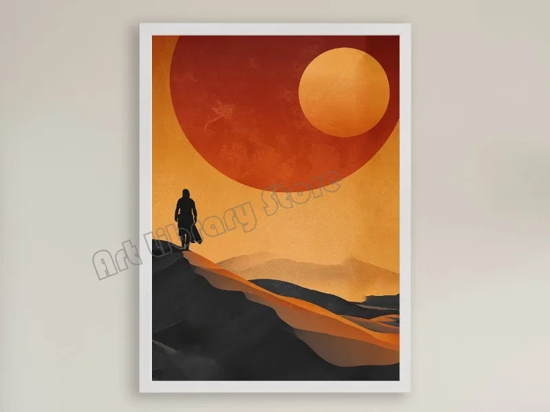 Retro Dune Classic Movie Inspired Poster Mid Century Arrakis Desert Travel Wall Art Pictures Canvas Painting Home Decor Gift