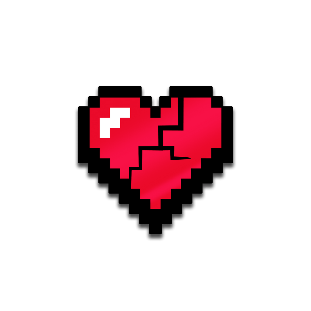 Retro Gaming - Pixel Heart (Broken)