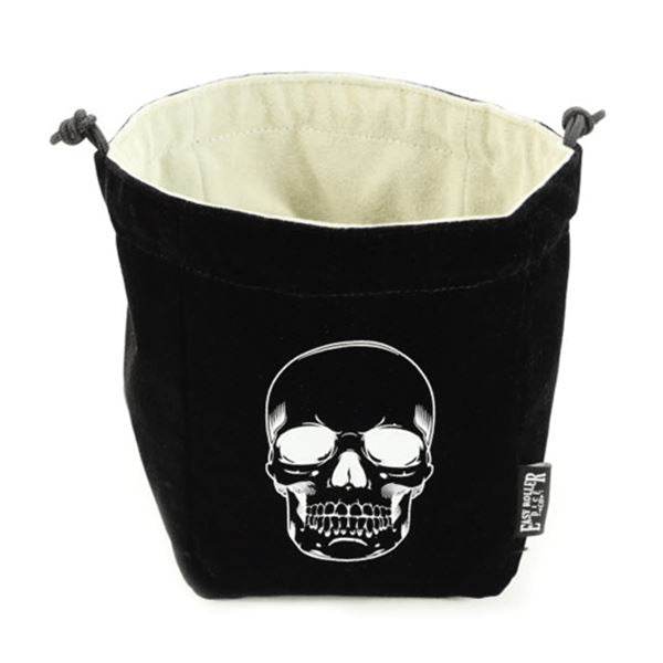 Reversible Skull Dice Bag - Black and White - 