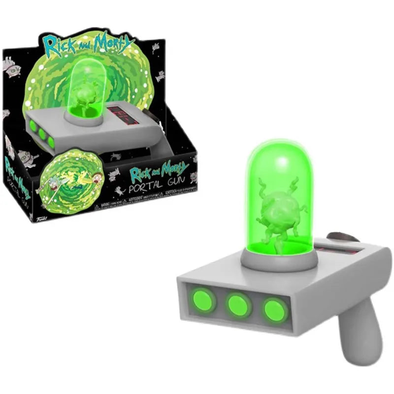 Rick and Morty Anime Peripherals Portal Gun Action Figure Collectible Model Ornaments Garage Kit Decorate Doll Toys Gift