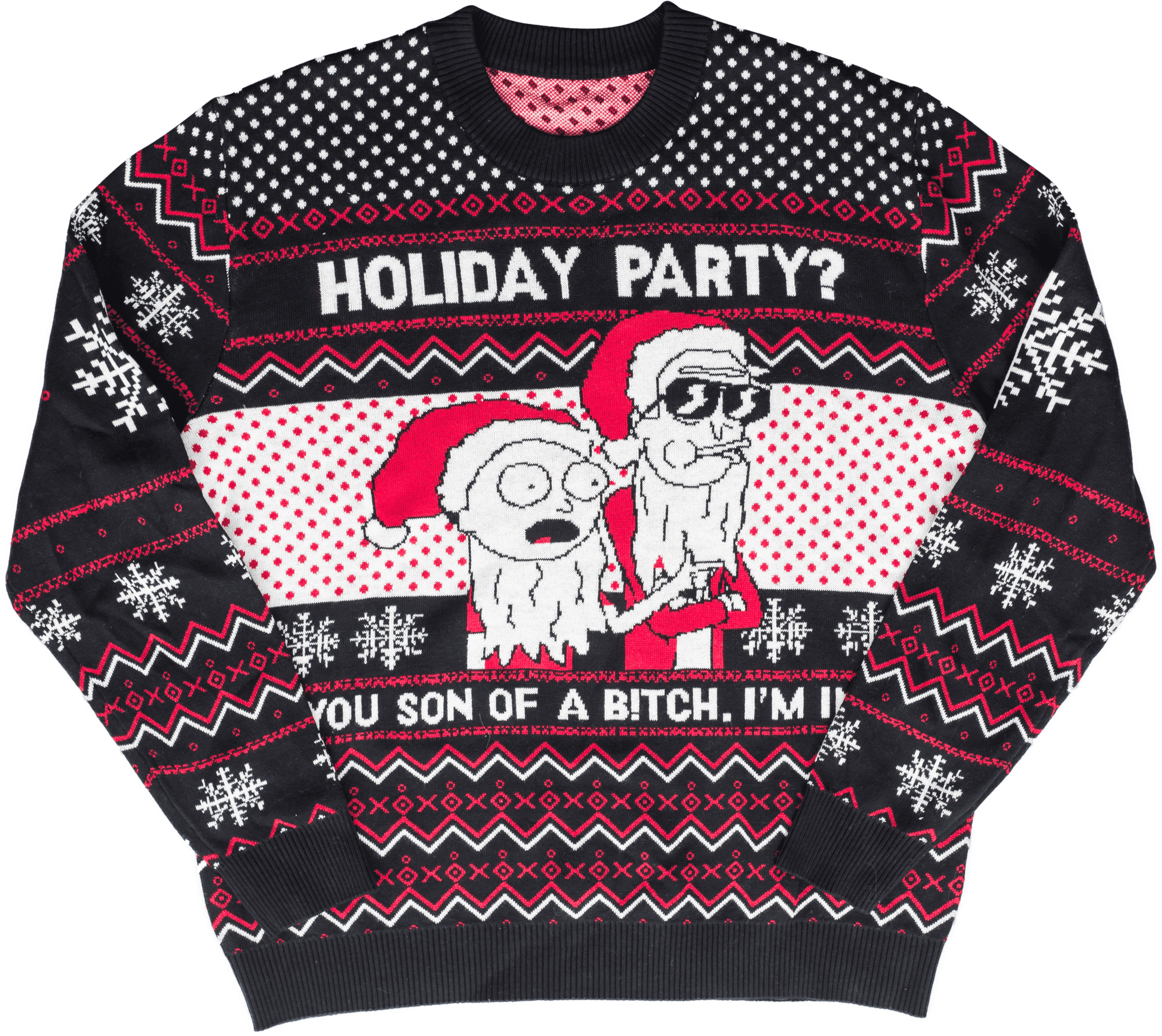 Rick & Morty Son of a B Holiday Sweater - S